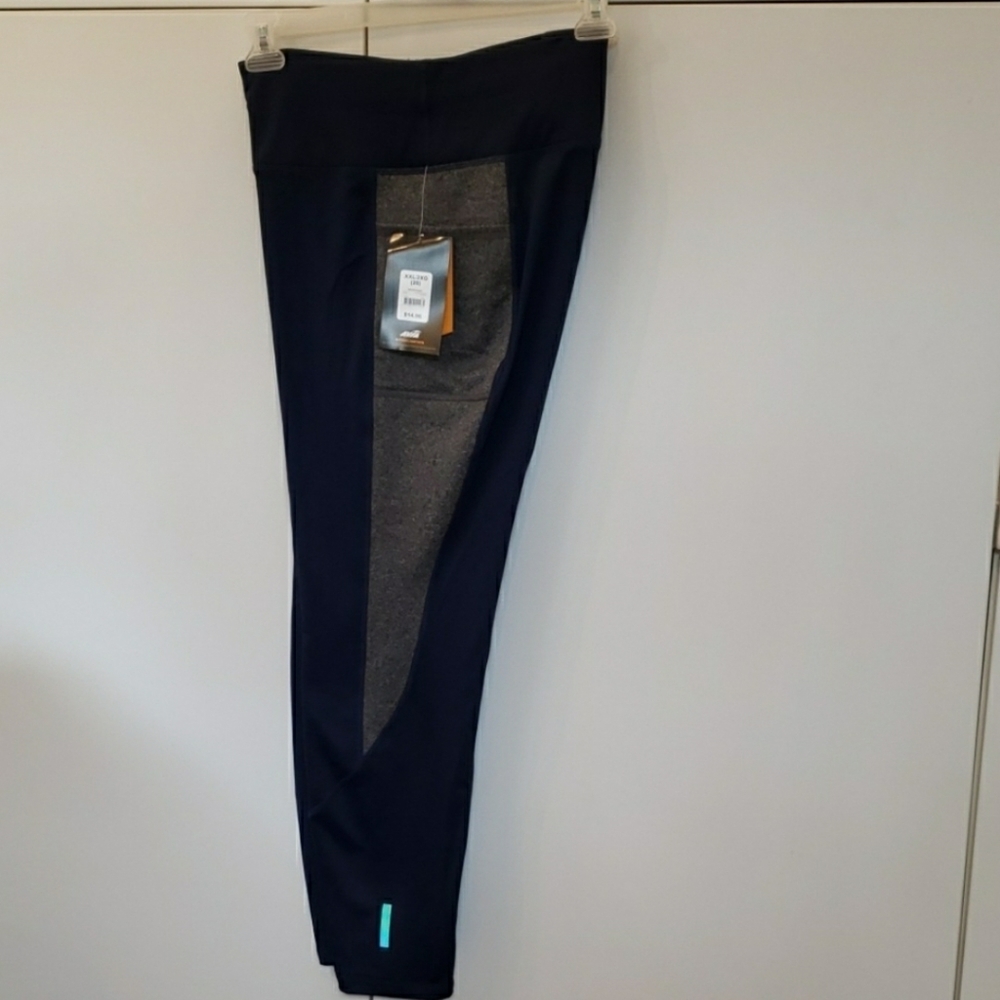 New AVIA Blue/Gray W/Pockets Brushed Leggings
